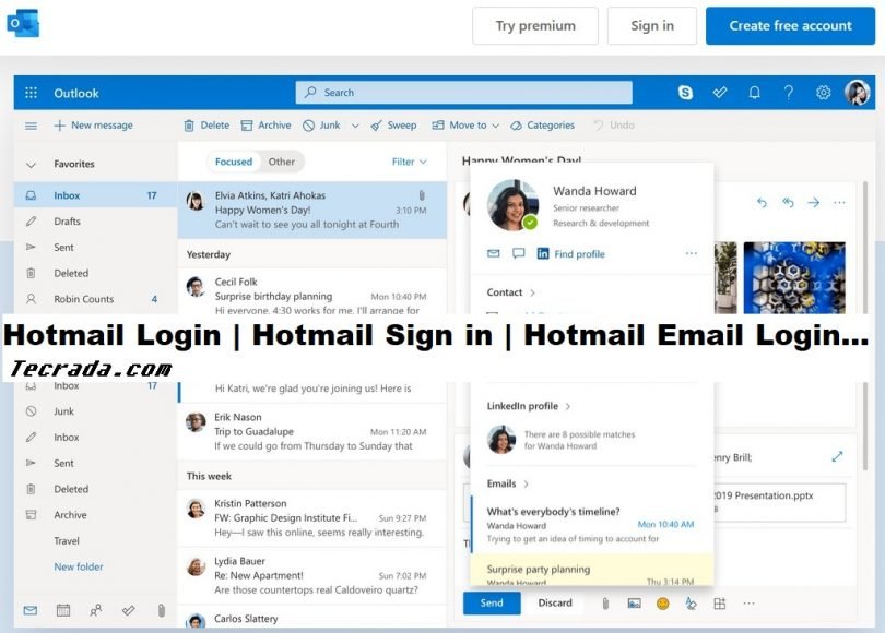 Hotmail Login Hotmail Sign in Hotmail Email Login