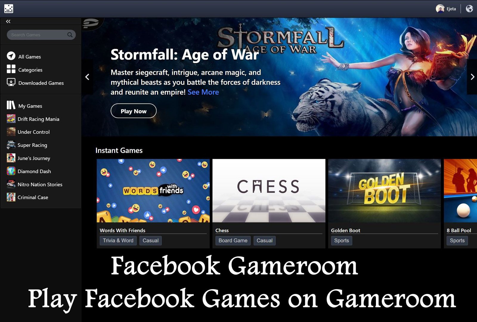 facebook gameroom download app