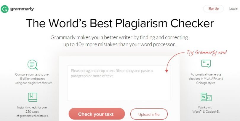 is grammarly plagiarism checker free