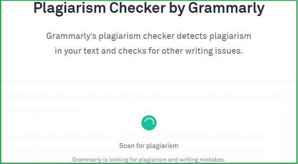 is grammarly plagiarism checker free